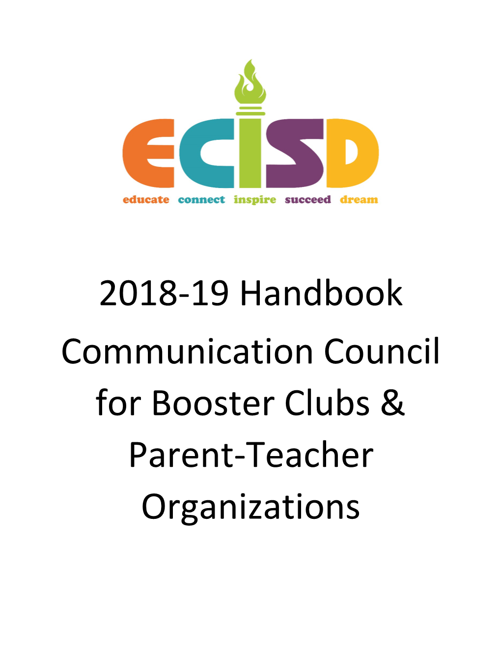 2018-19 Handbook Communication Council for Booster Clubs & Parent