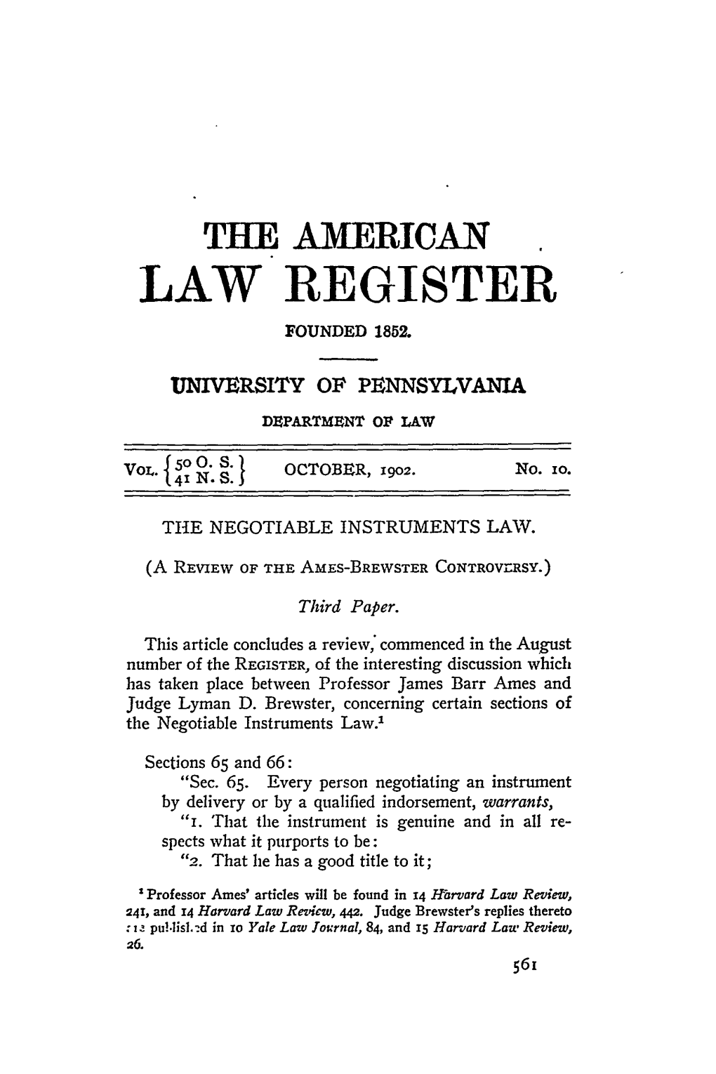 The Negotiable Instruments Law