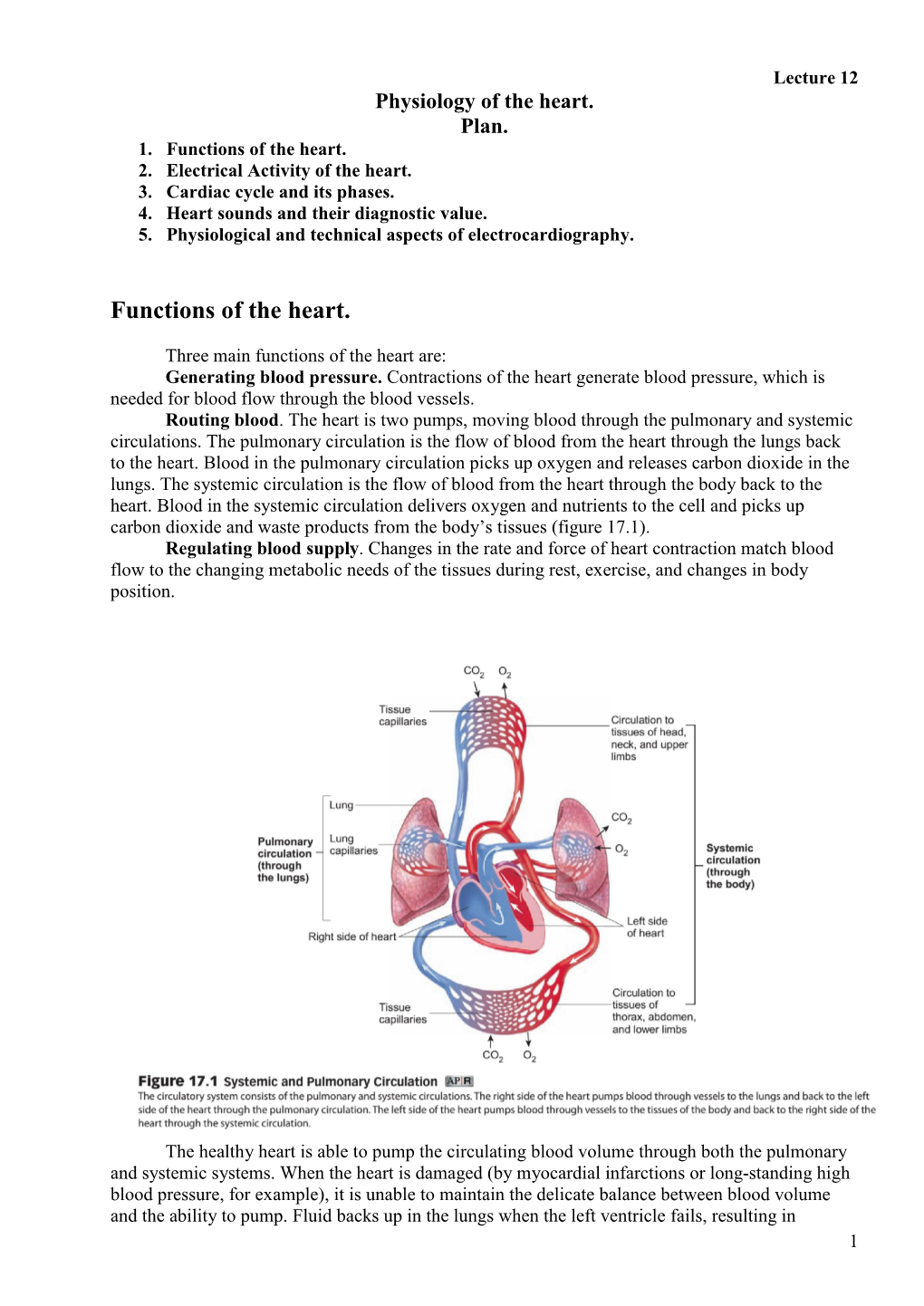 Functions of the Heart. 2