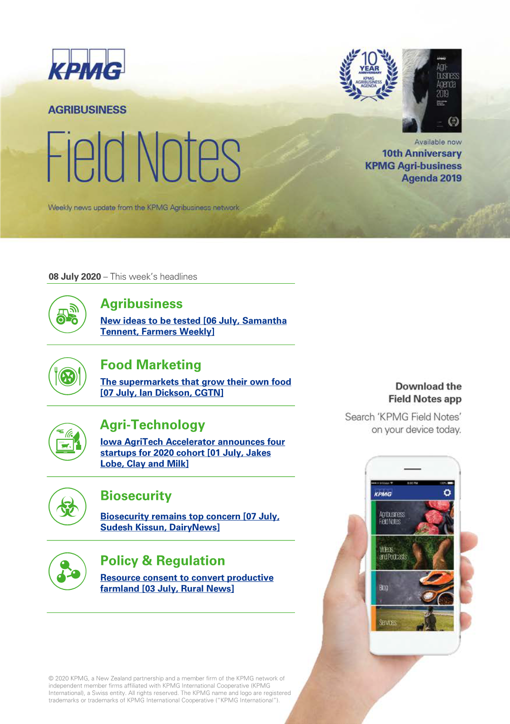 Field Notes Include Zespri