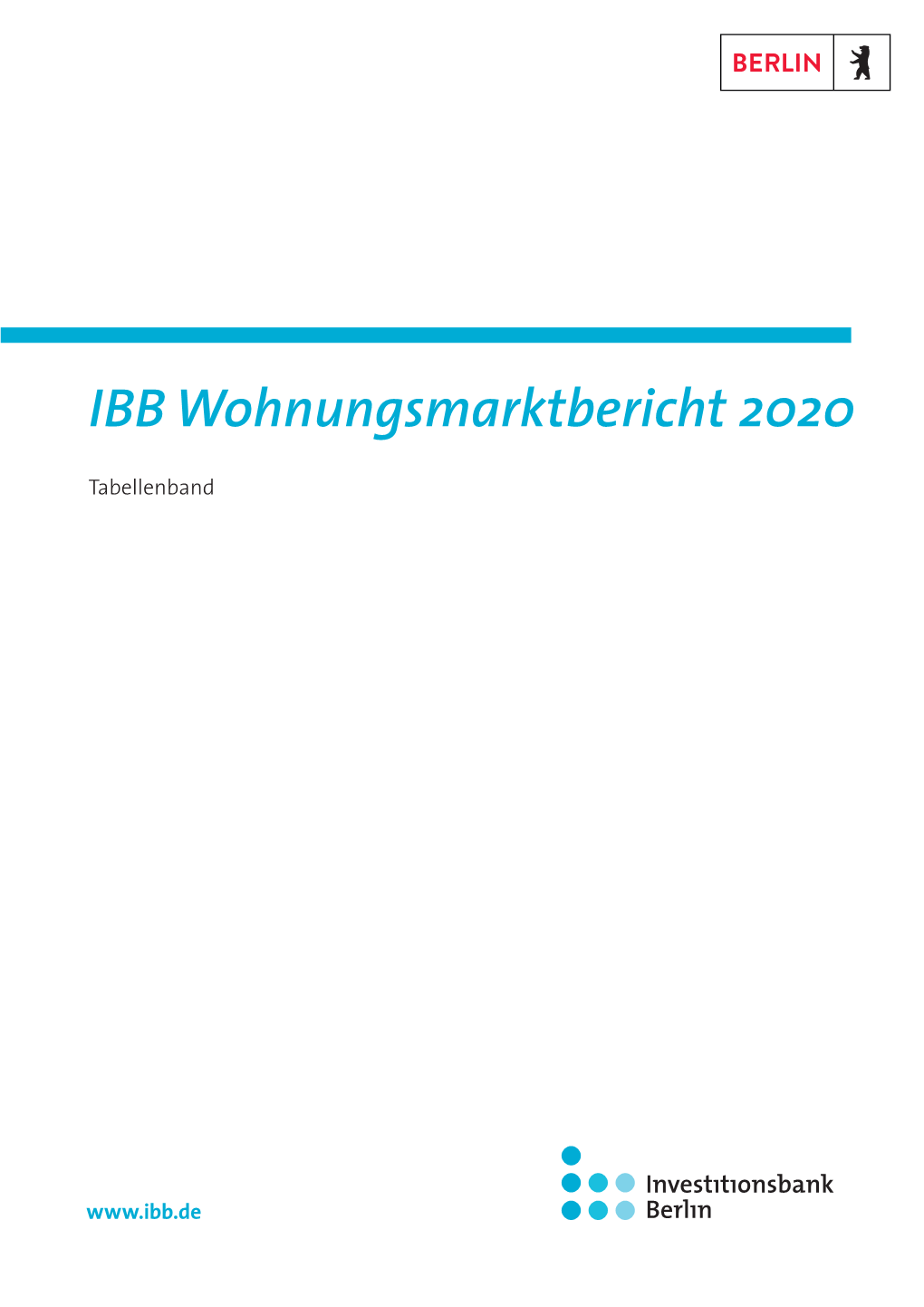 IBB Wohnungsmarktbericht 2020