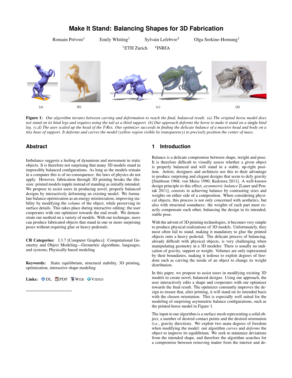 Make It Stand: Balancing Shapes for 3D Fabrication