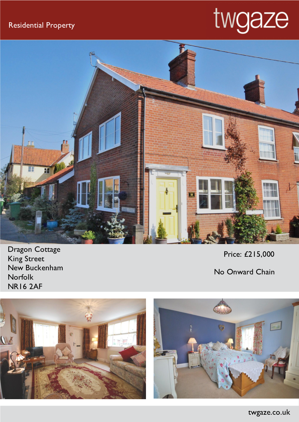 Dragon Cottage King Street New Buckenham Norfolk NR16 2AF Price