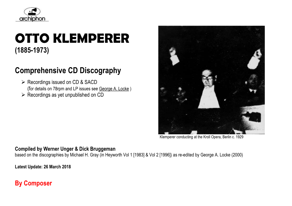 Otto Klemperer (1885-1973)