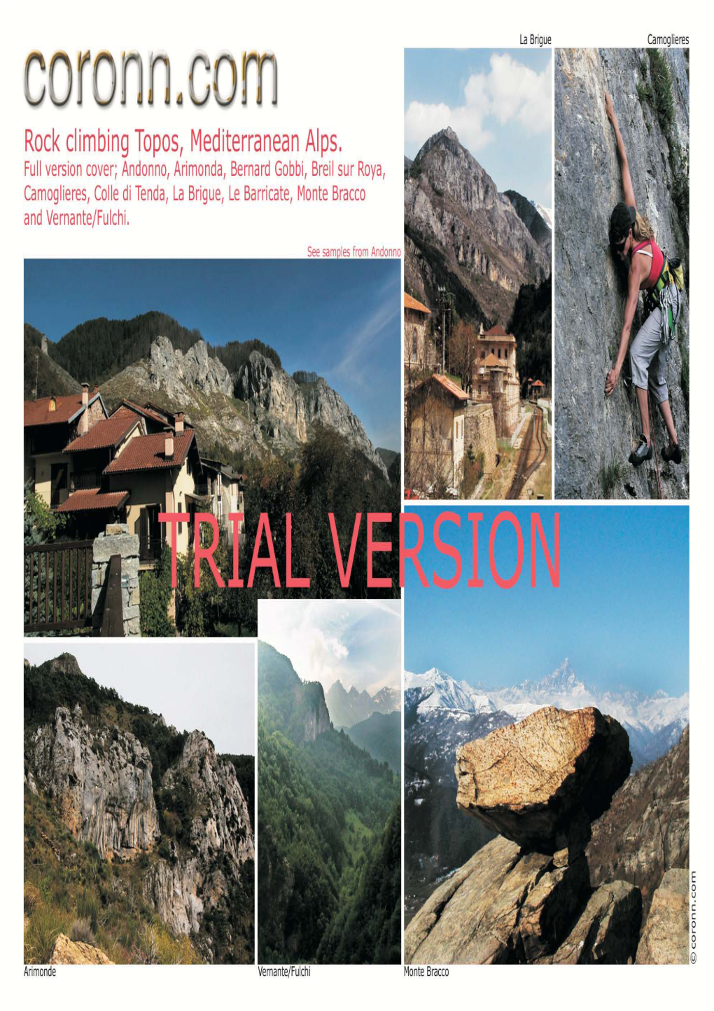 Trail Version, Rock Climbing Topos Alpi Marittime