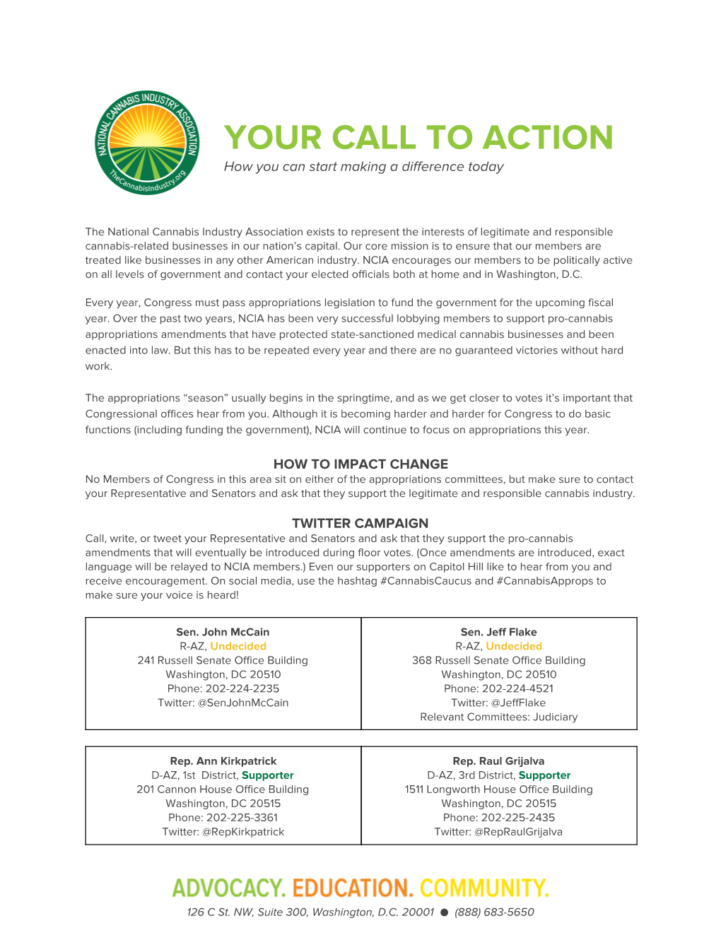 YOUR CALL to ACTION How You Can Start Making a Difference Today