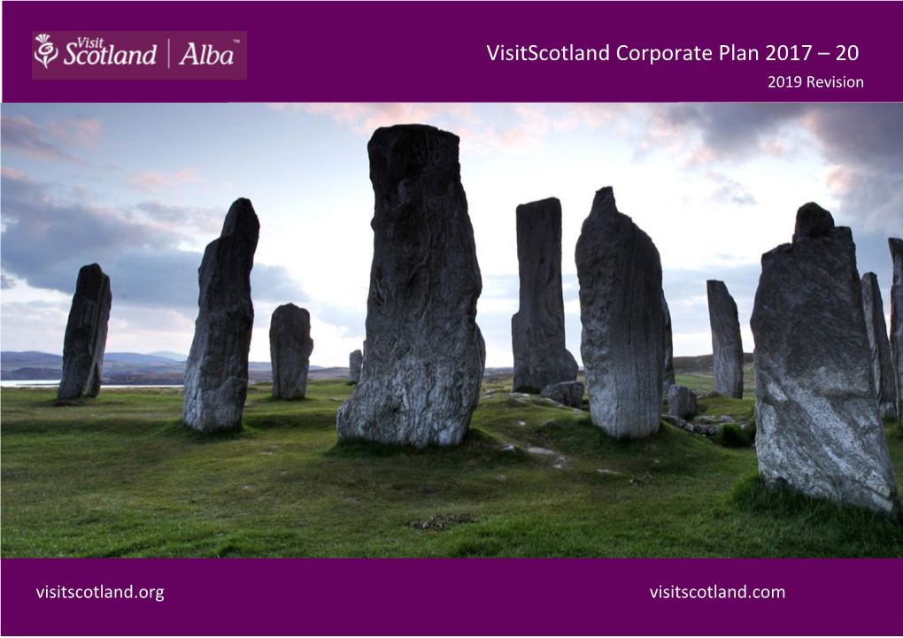 Visitscotland Corporate Plan 2017 – 20