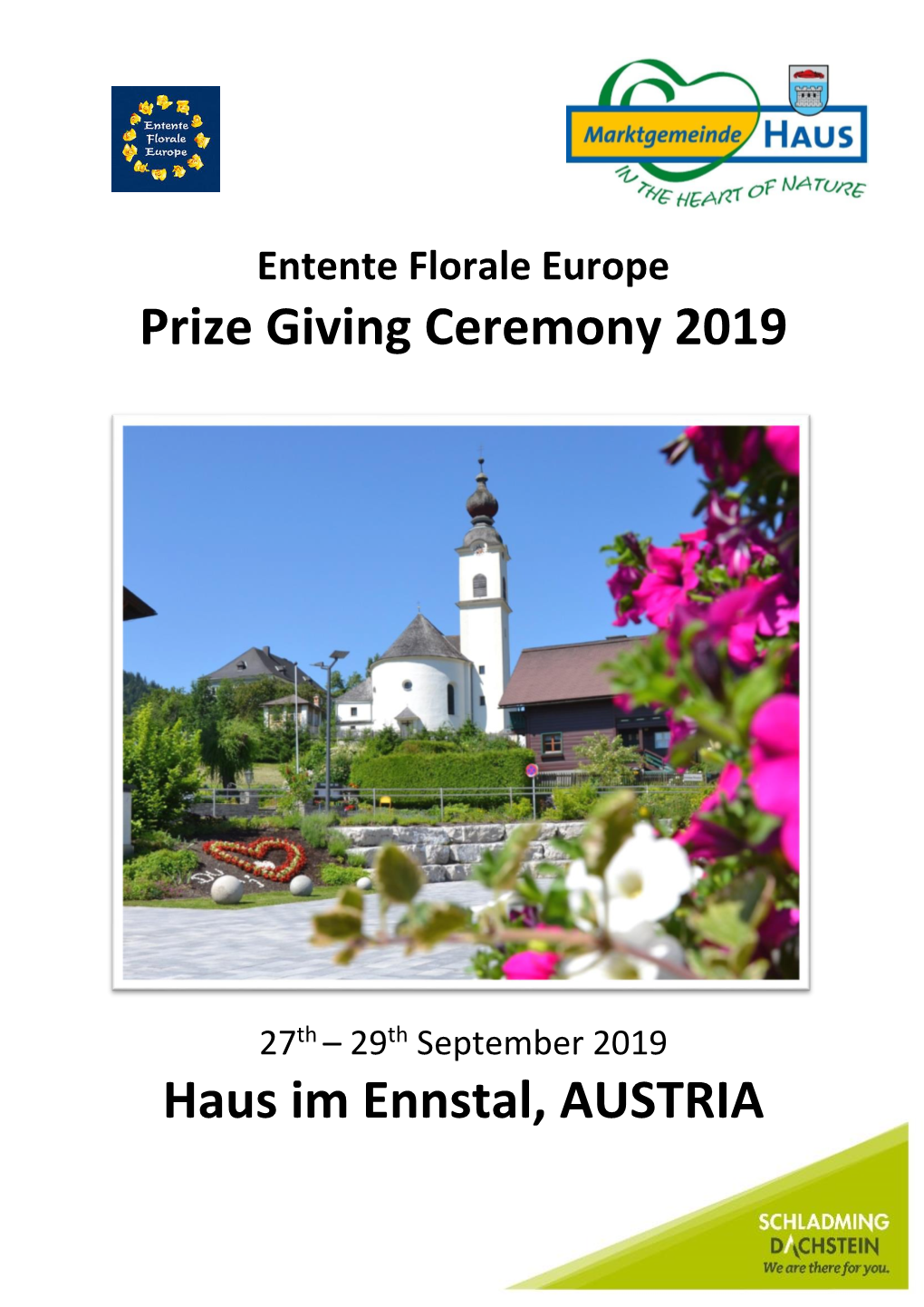 Prize Giving Ceremony 2019 Haus Im Ennstal, AUSTRIA