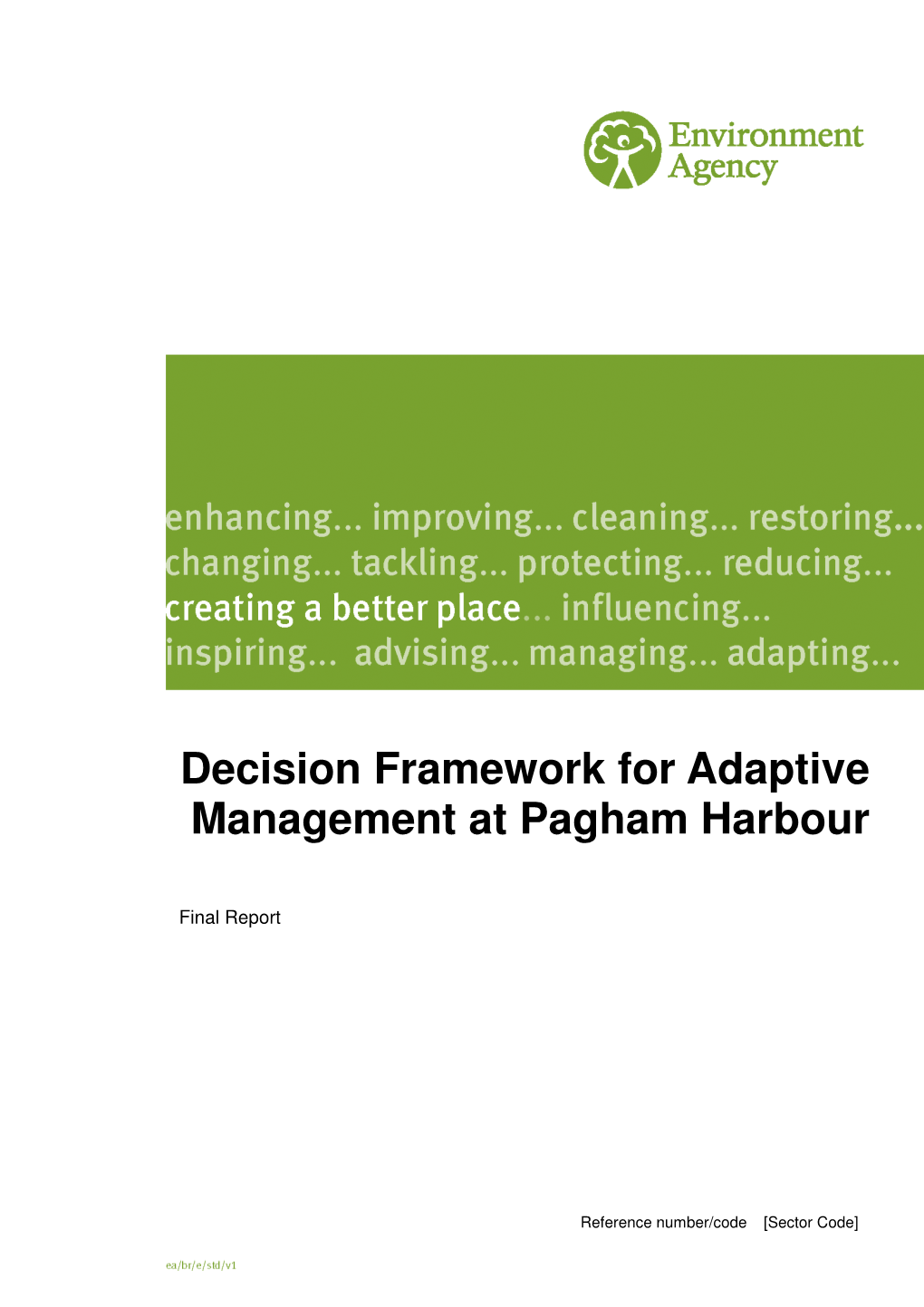 Decision Framework for Adaptive Management at Pagham Harbour