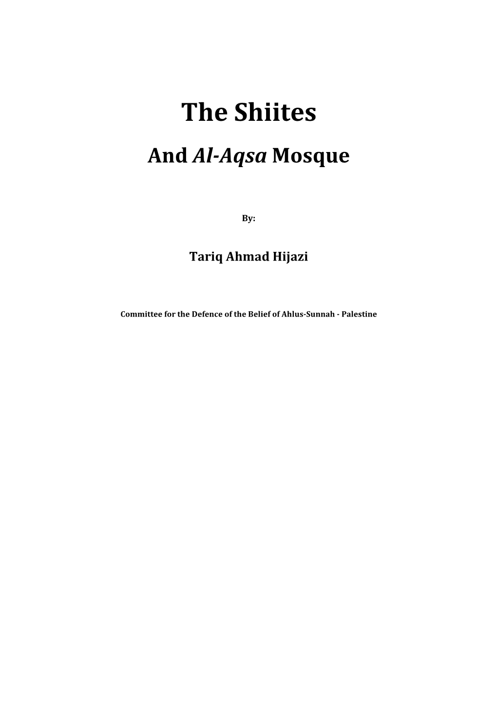The Shiites and Al-Aqsa Mosque