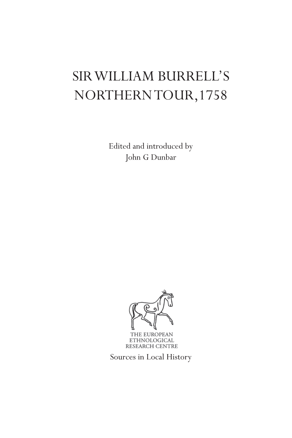 Sir William Burrell's Northern Tour,1758