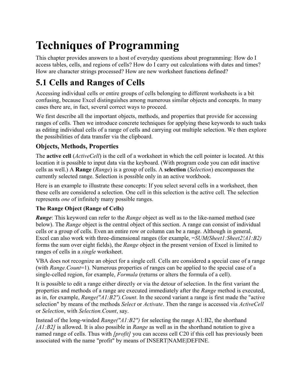 Techniques of Programming