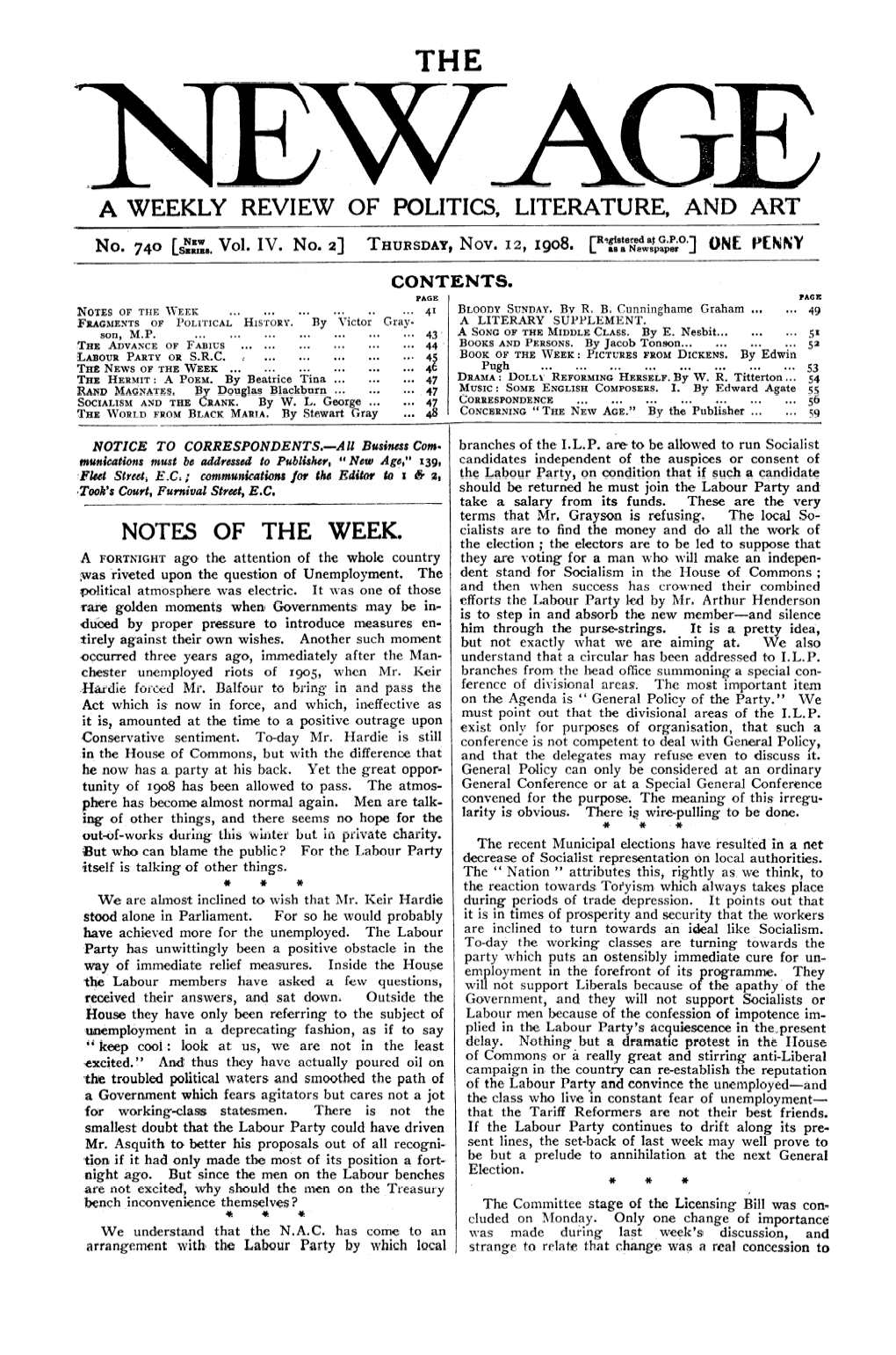 Vol. 4 No. 3, November 12, 1908