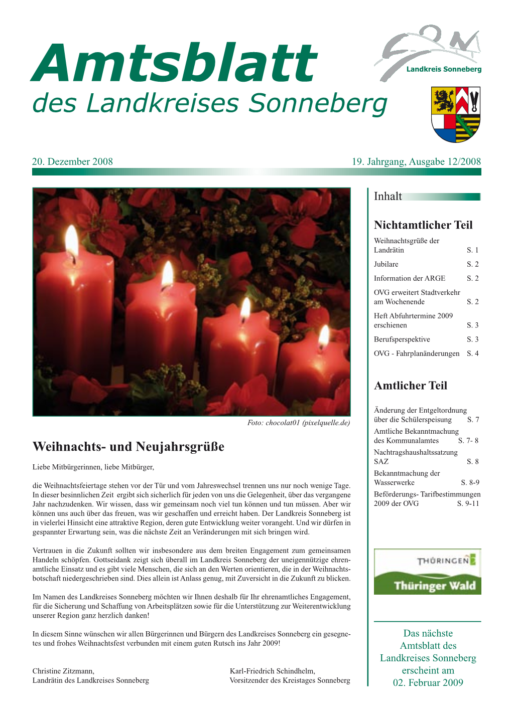 Amtsblatt Des Landkreises Sonneberg