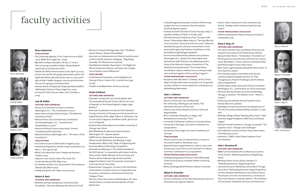 Faculty Activities
