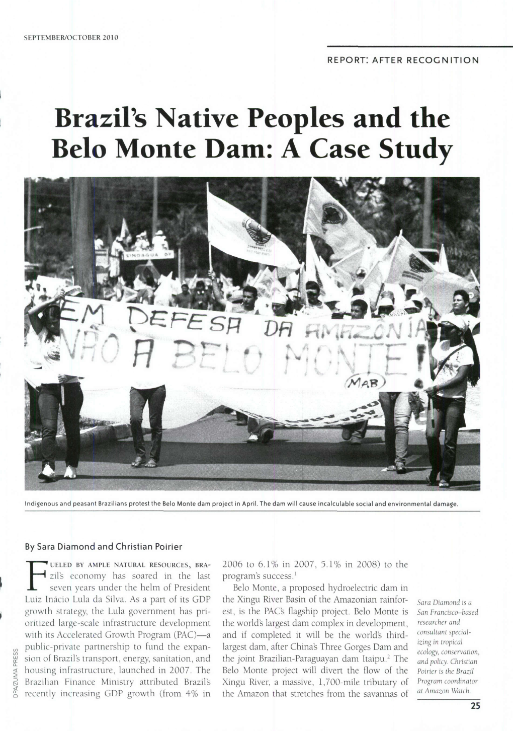 Brazil's Native Peoples and the Belo Monte Dam: a Case Study