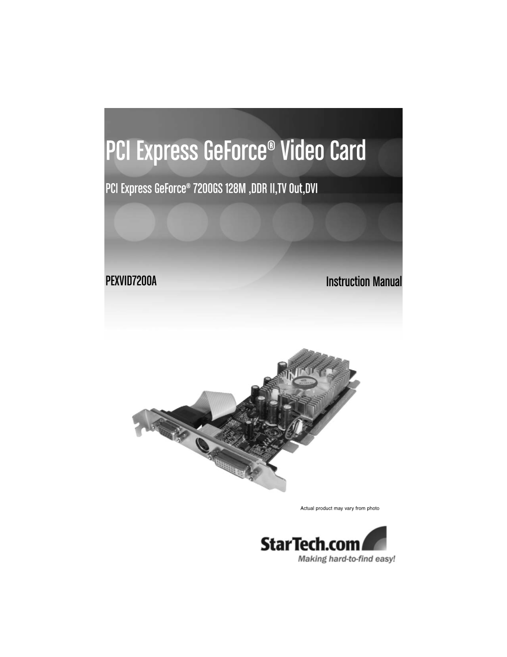 PCI Express Geforce® Video Card