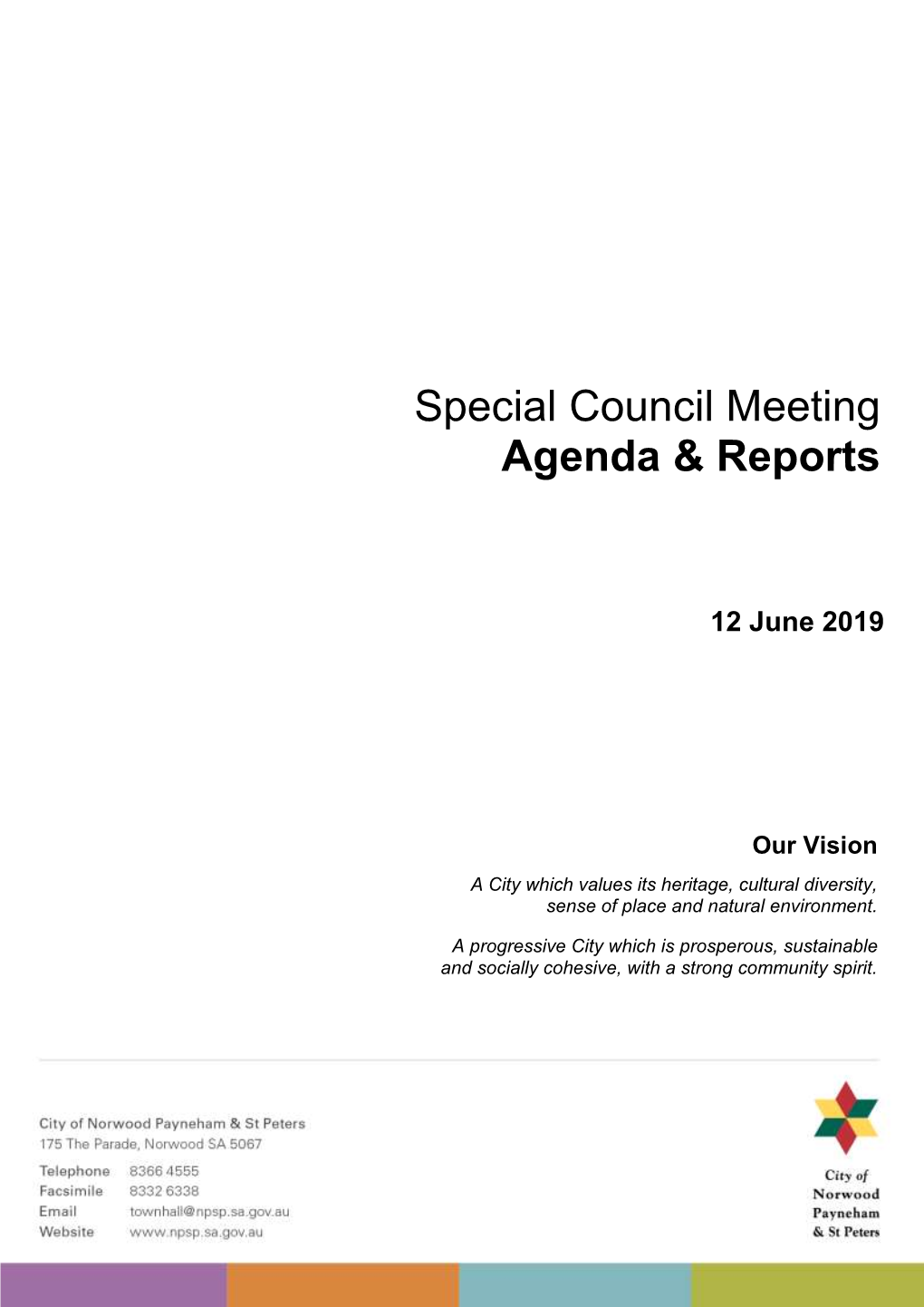 Special Council Meeting Agenda & Reports