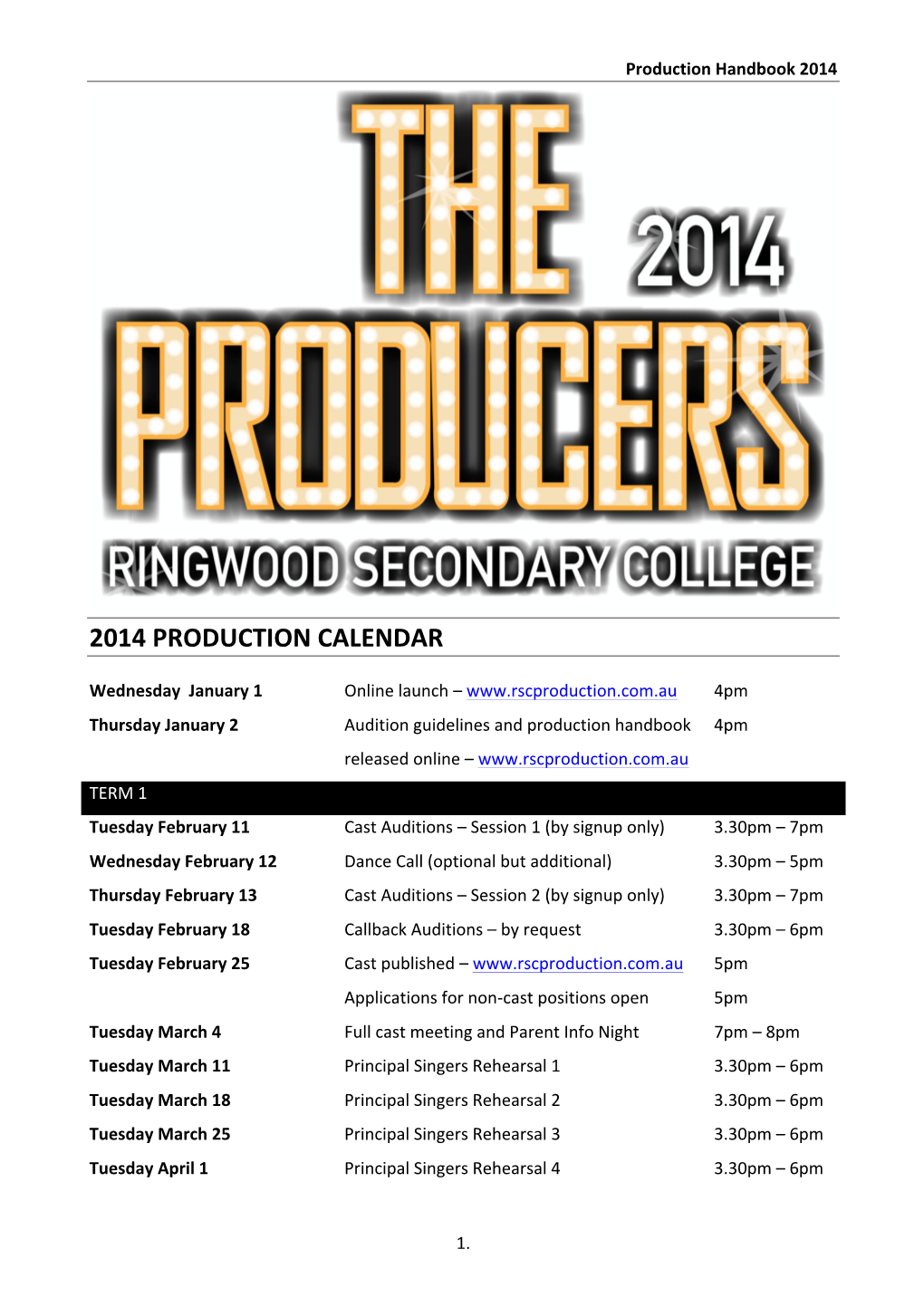 2014 Production Handbook