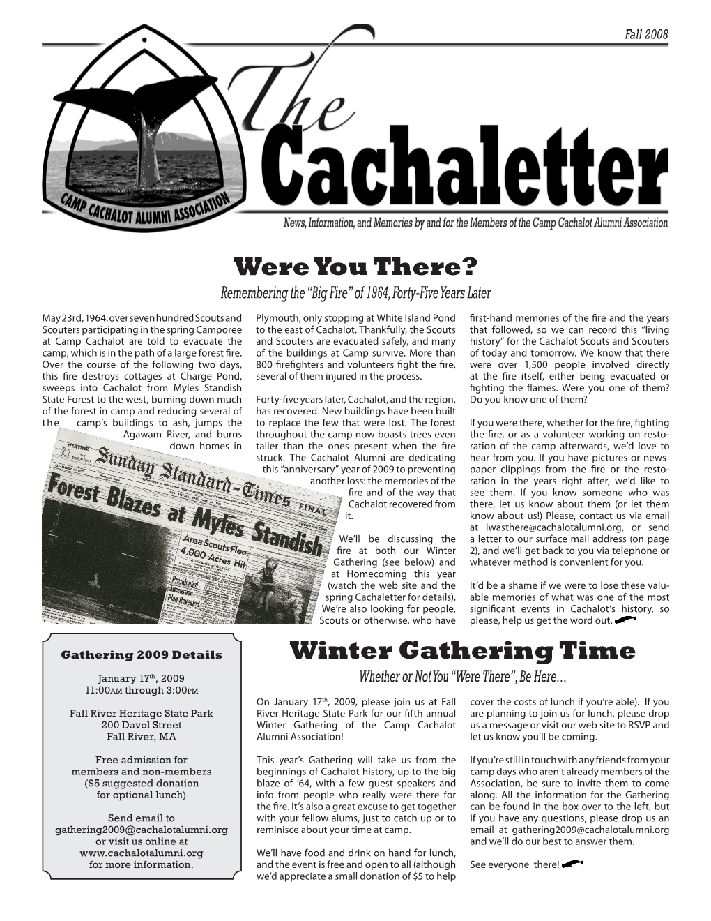 Fall 2008 Cachaletter