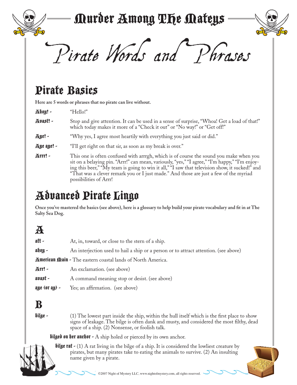 Pirate Words and Phrases Pirate Basics Here Are 5 Words Or Phrases That No Pirate Can Live Without