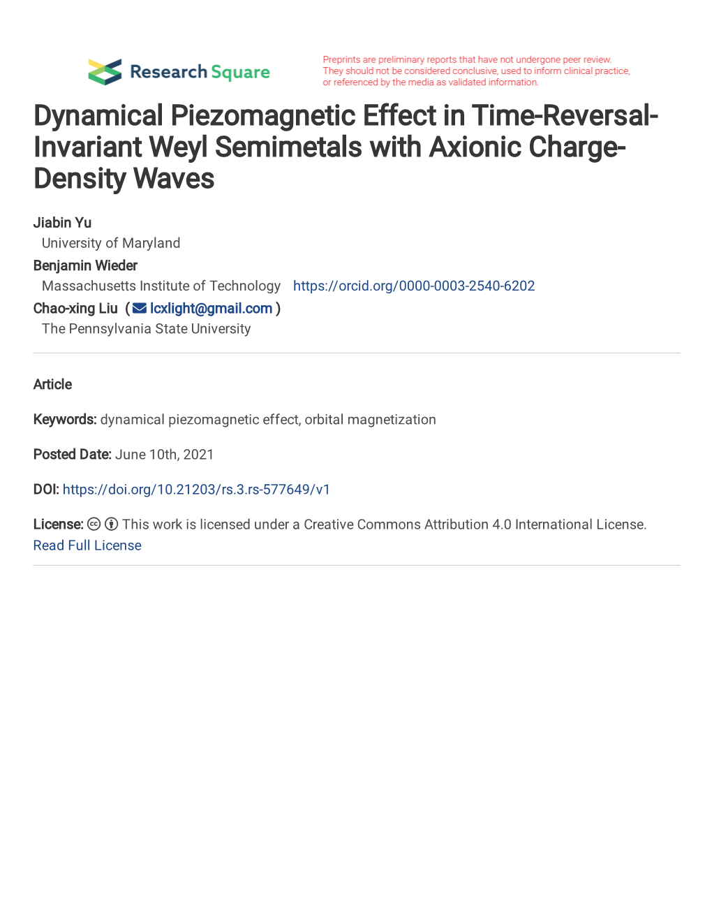 Invariant Weyl Semimetals with Axionic Charge- Density Waves