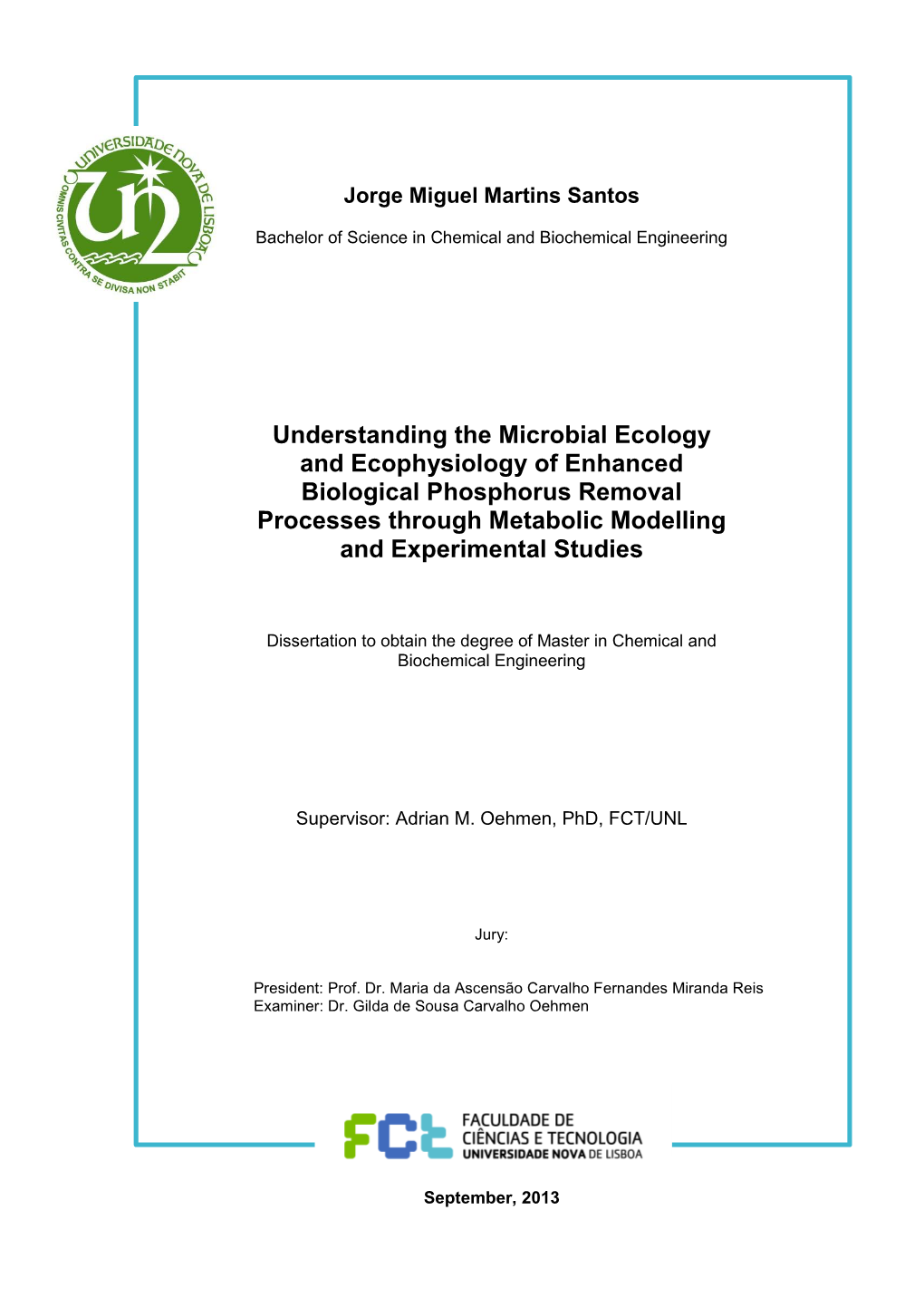 Understanding the Microbial Ecology and Ecophysiology of Enhanced Biological Phosphorus Removal Processes Through Metabolic Modelling and Experimental Studies