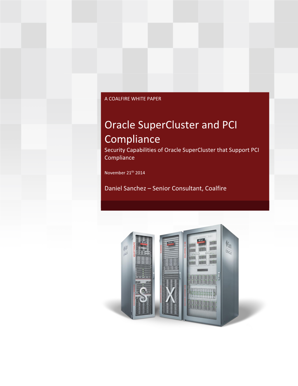 Oracle Supercluster PCI DSS Compliance (By Coalfire)