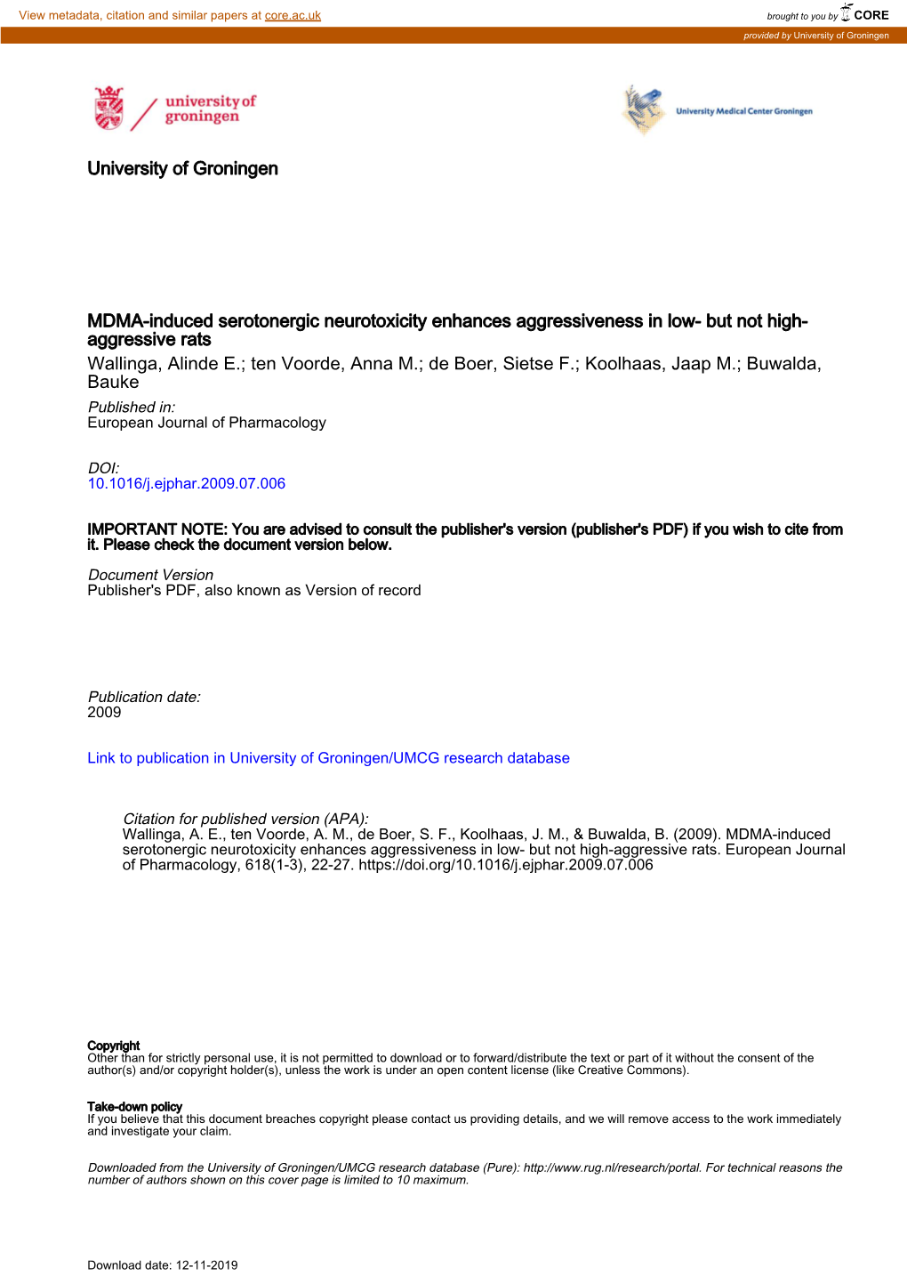 MDMA-Induced Serotonergic Neurotoxicity Enhances