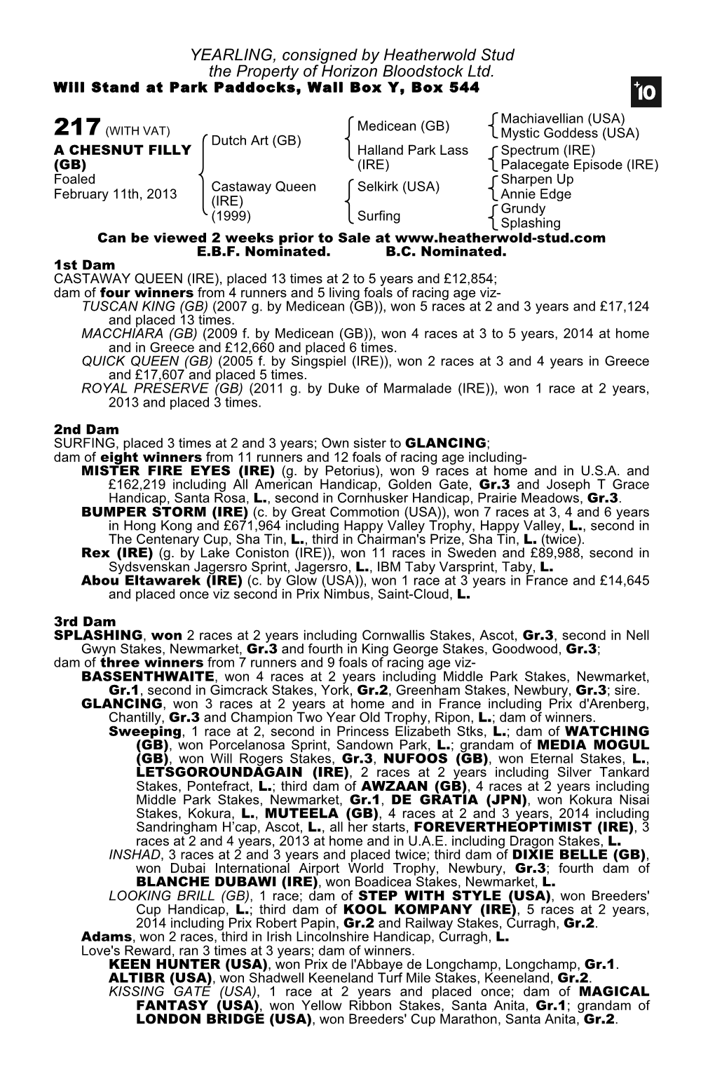 Tattersalls October Yearling Sale Book 1