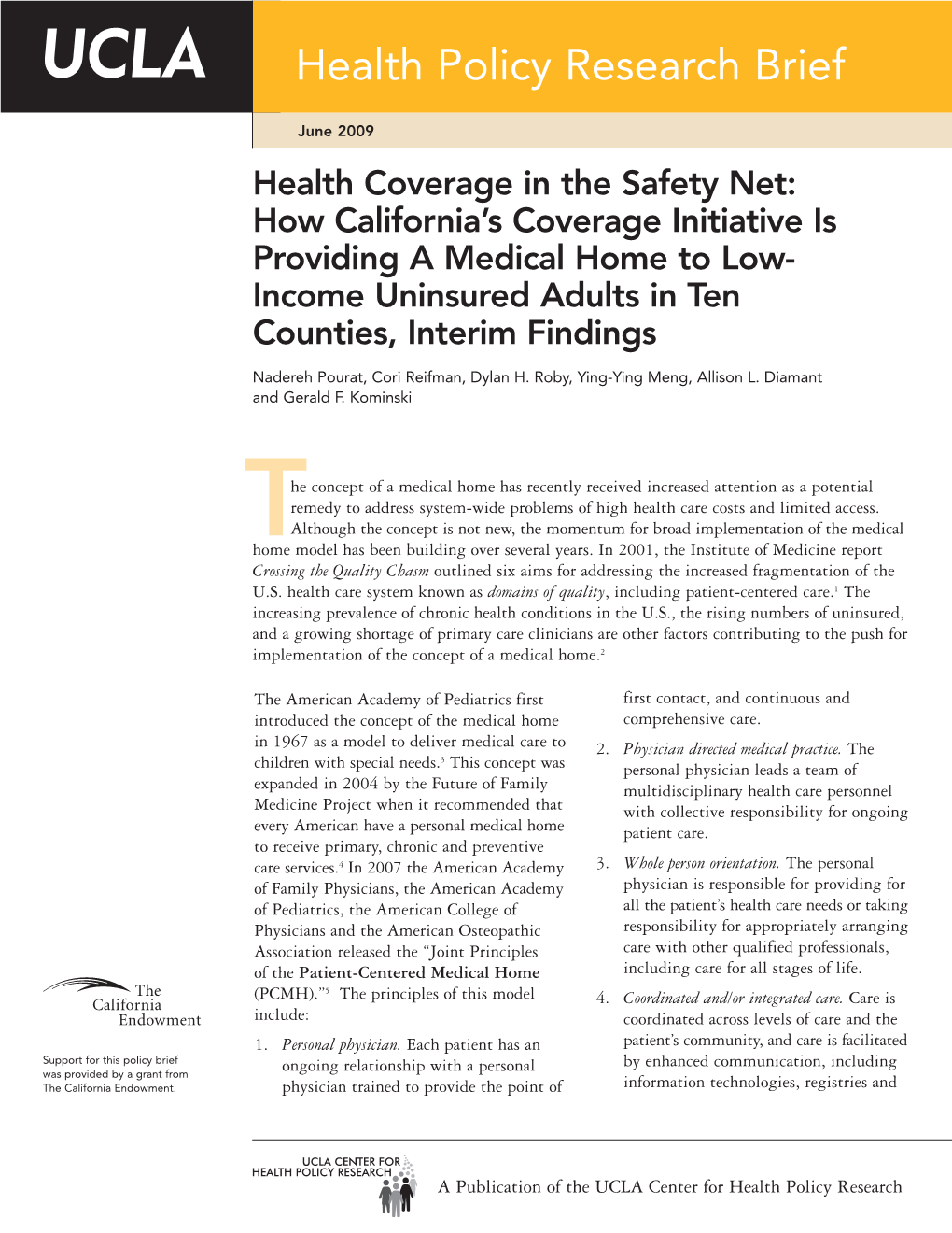 Health Policy Research Brief
