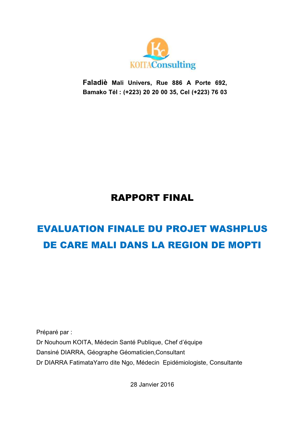 Rapport Final De L'évaluation Finale Washplus170316