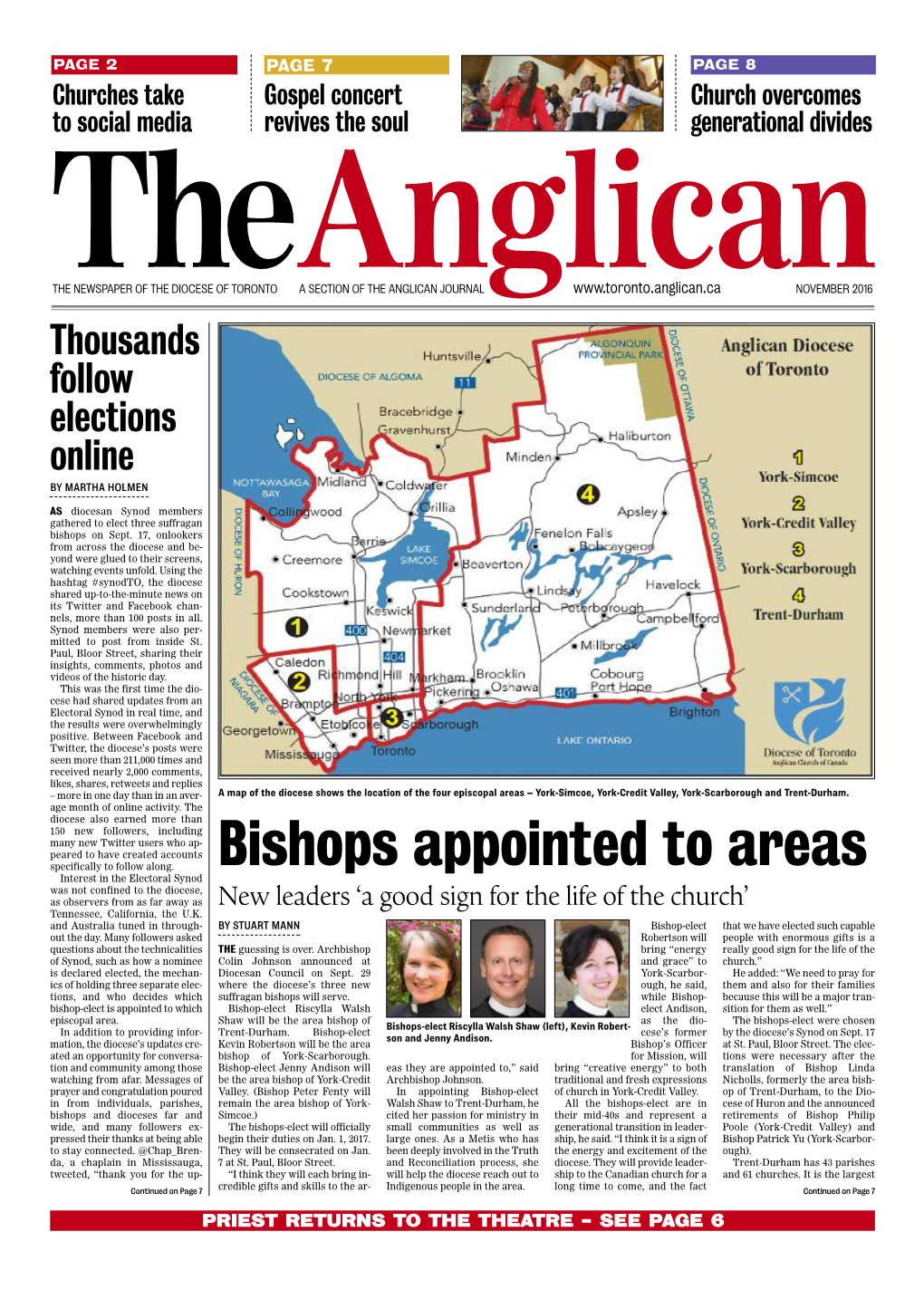 Bishops Appointed to Areas Specifically to Follow Along