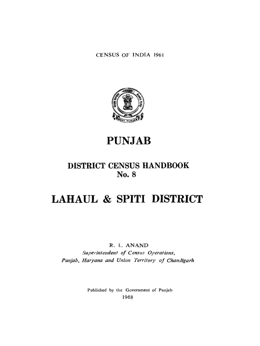 Lahaul & Spiti District, No-8, Punjab