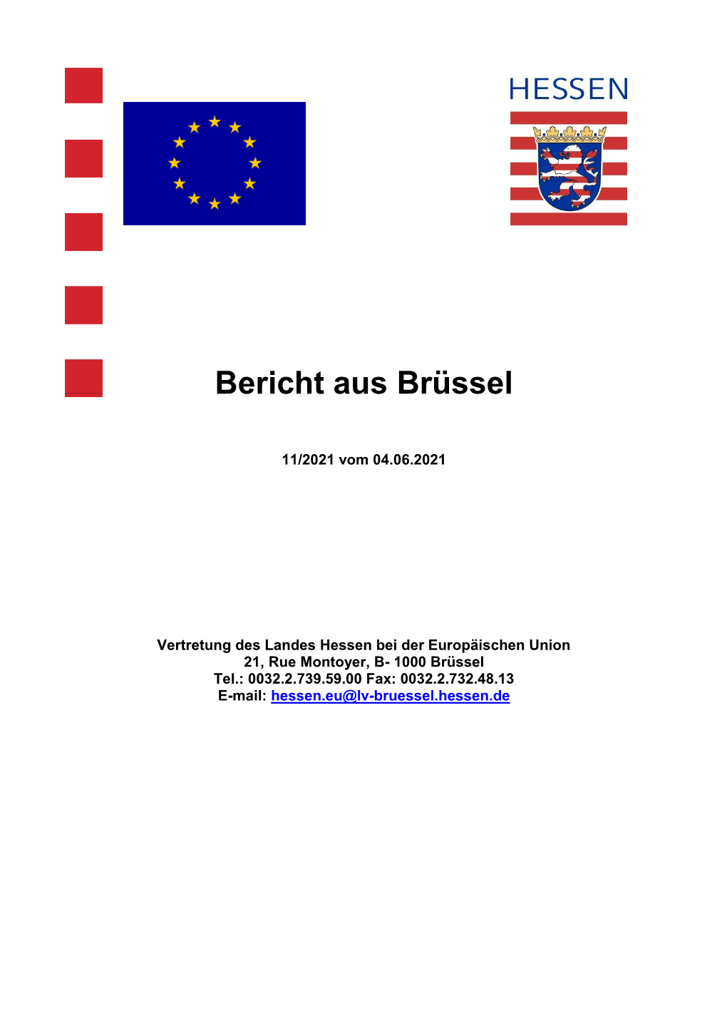 Bericht Aus Brüssel 11 Vom 04.06.2021