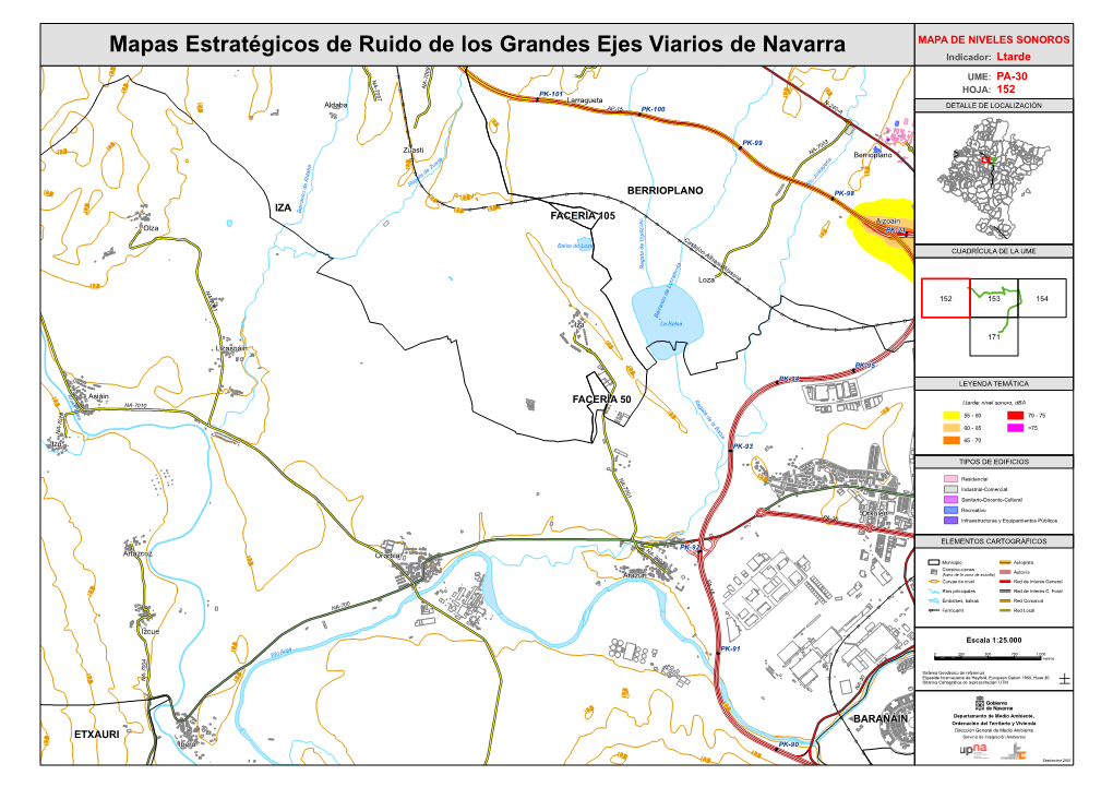 Mapas Estratégicos De Ruido De Los Grandes Ejes Viarios De Navarra