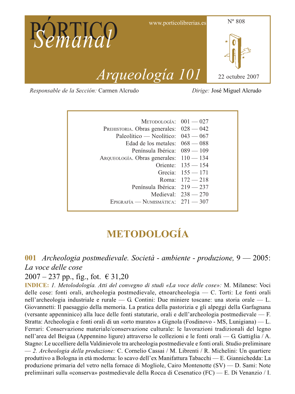 Arqueologia I Ciéncia, 21 — 2006