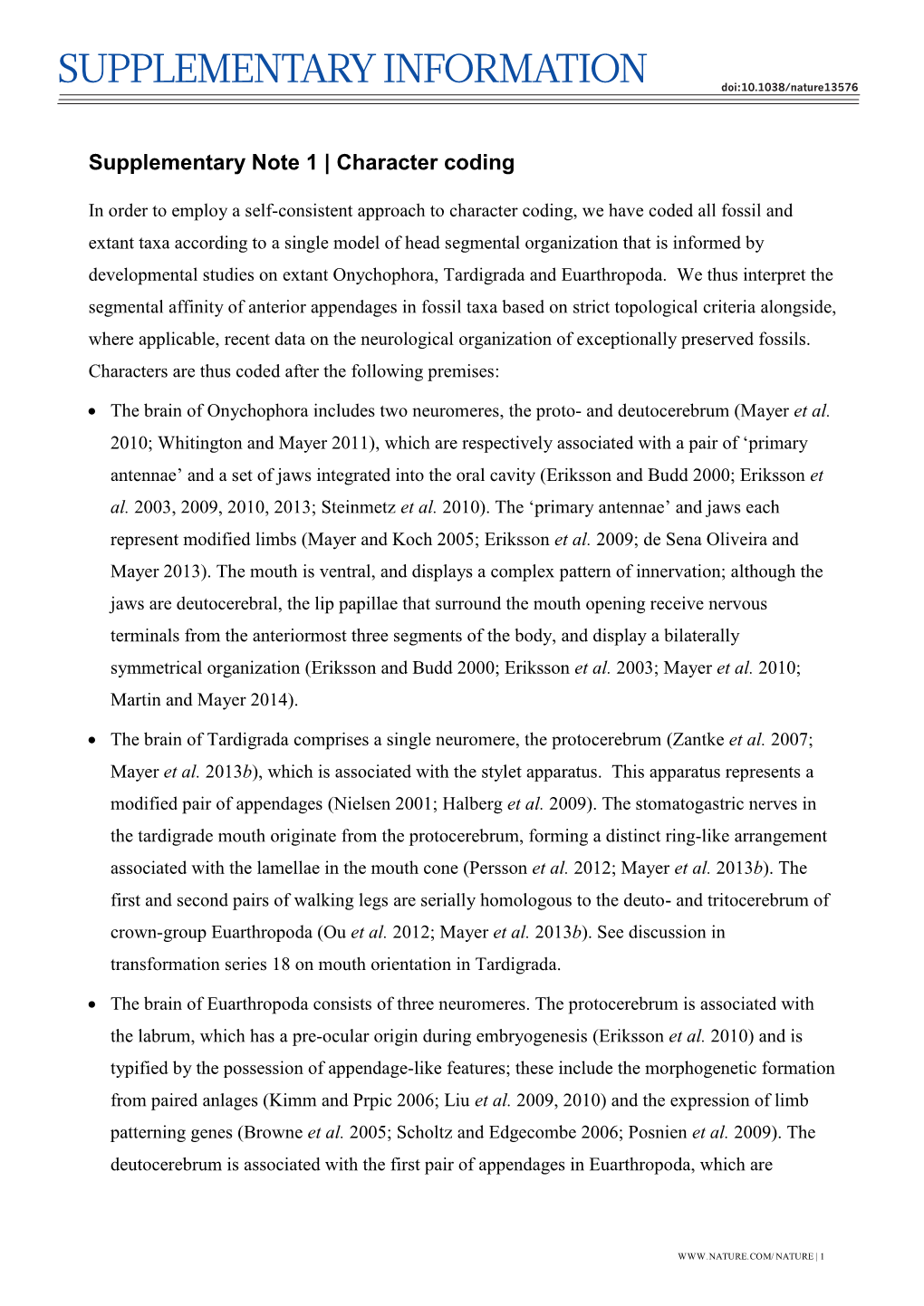 SUPPLEMENTARY INFORMATION Doi:10.1038/Nature13576