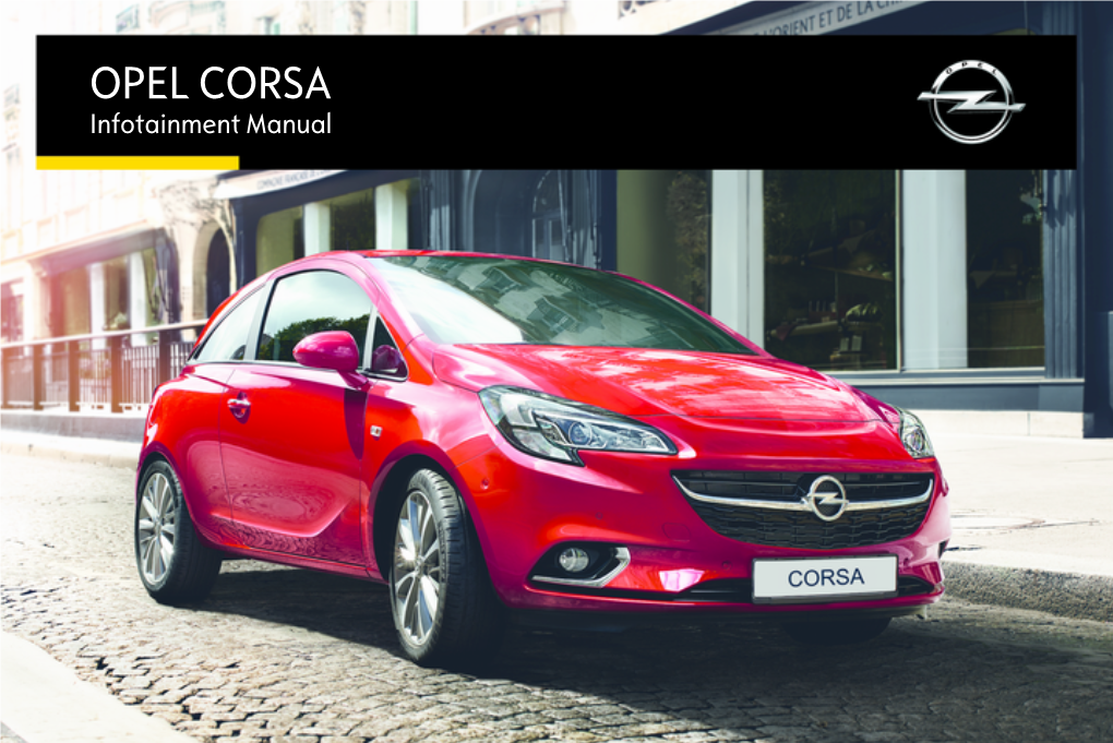 OPEL CORSA Infotainment Manual