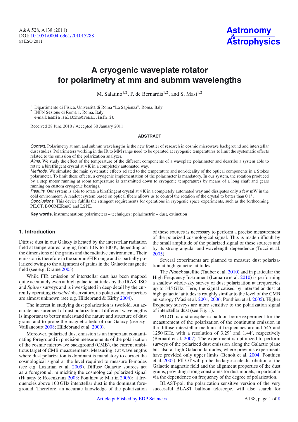 A Cryogenic Waveplate Rotator for Polarimetry at Mm and Submm Wavelengths