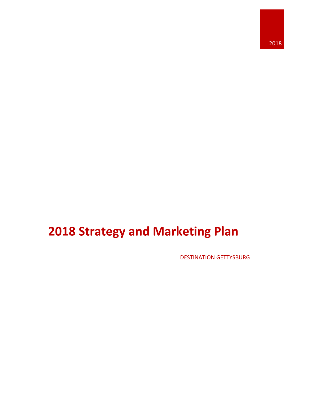 2018 Strategy and Marketing Plan