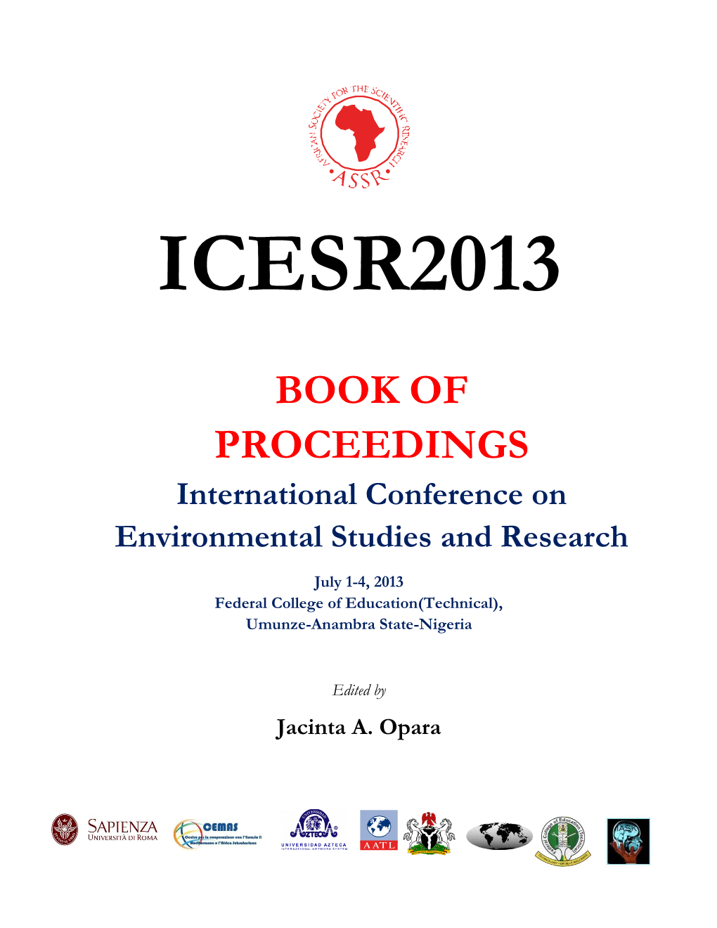 BOOK of PROCEEDINGS International Conference on Environmental Studies and Research