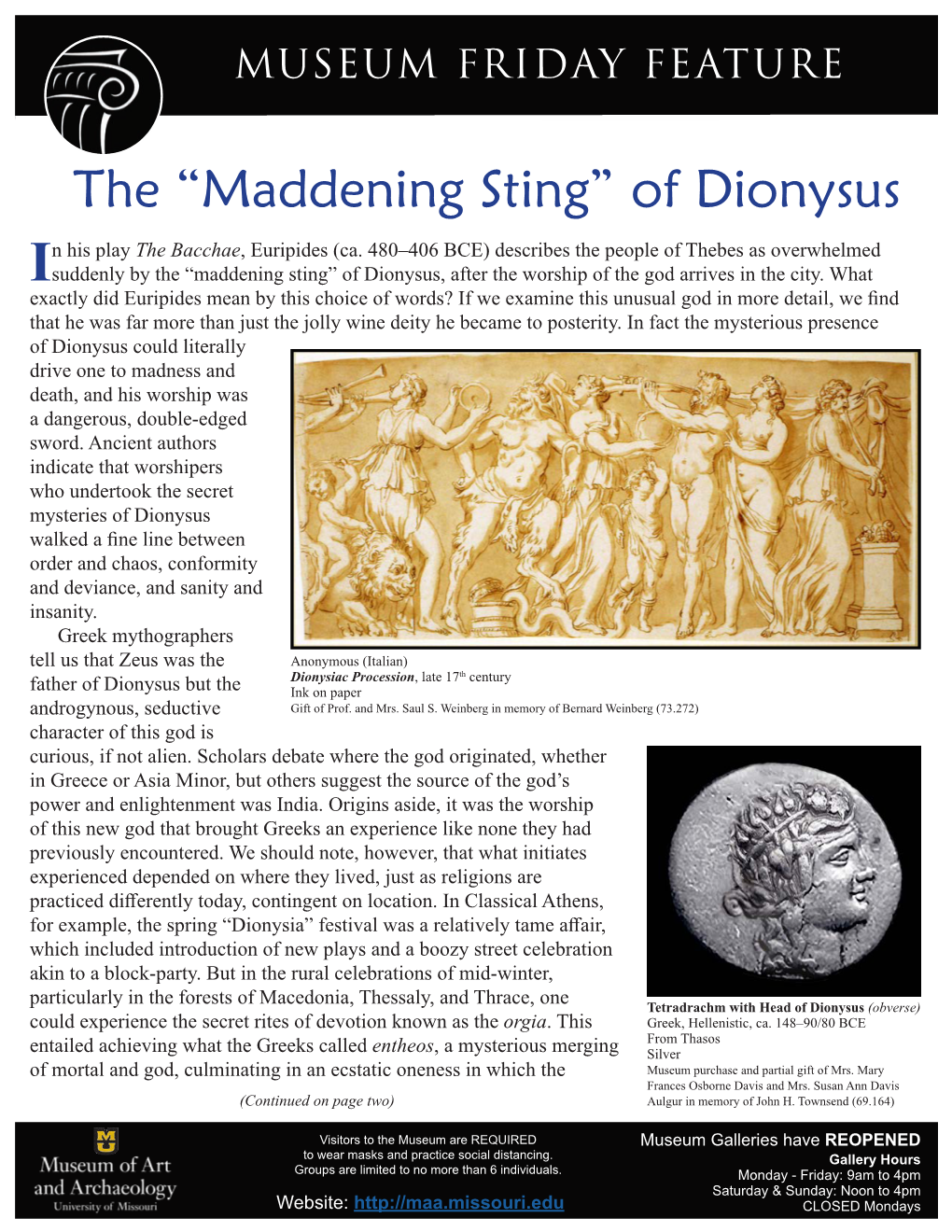 The “Maddening Sting” of Dionysus