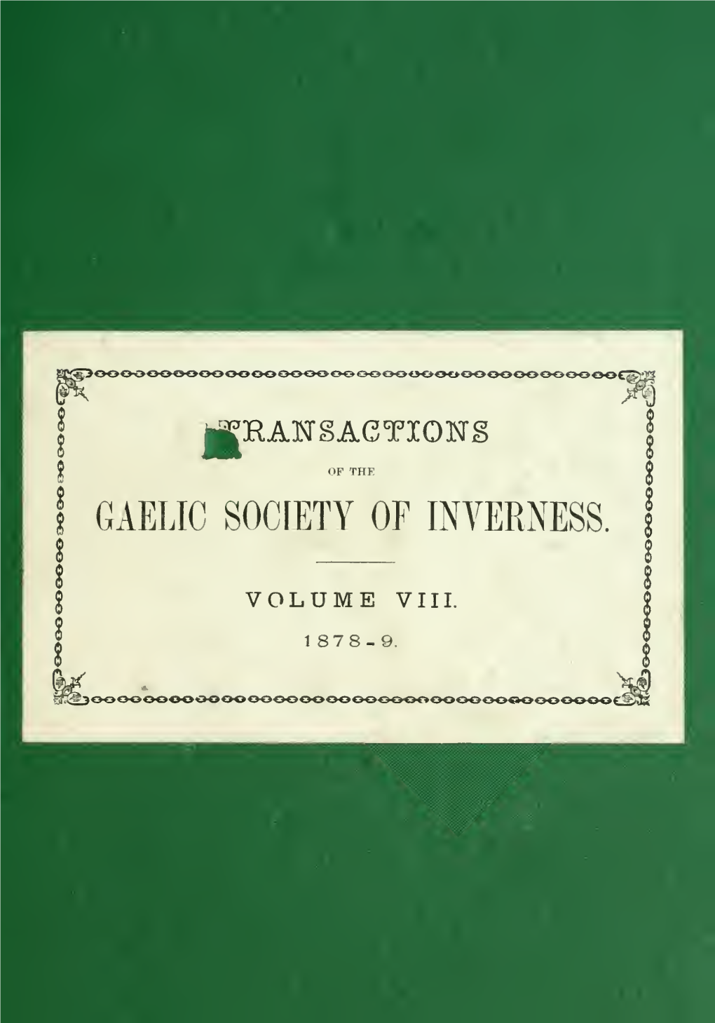 Volume Viii. ? 1878-9