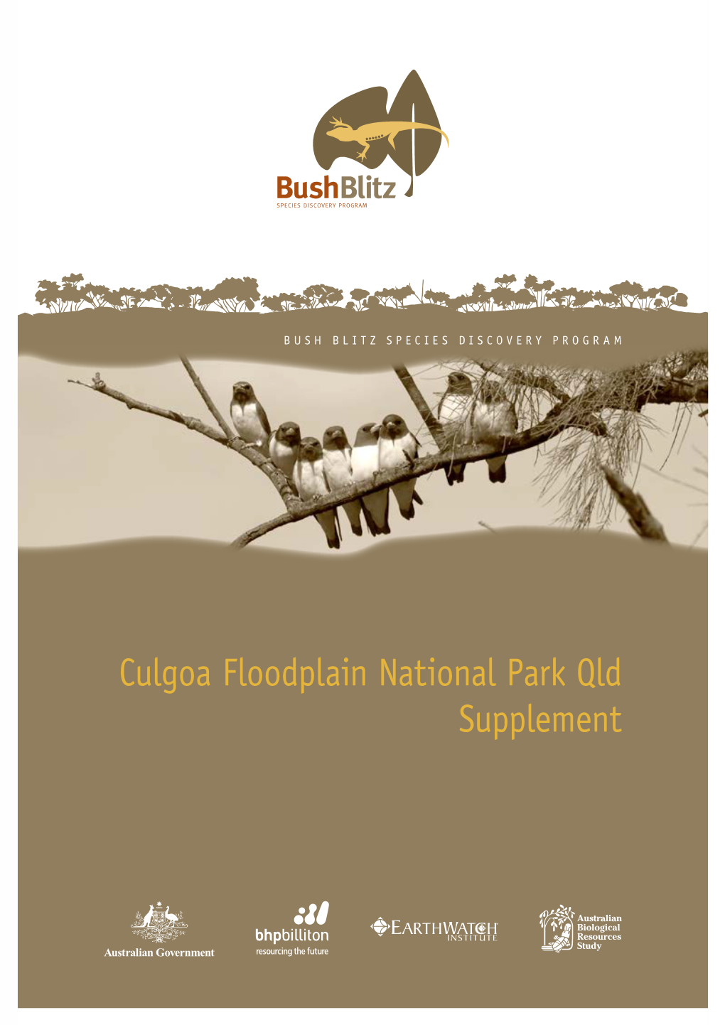 Culgoa Floodplain National Park Qld Supplement Contents Key