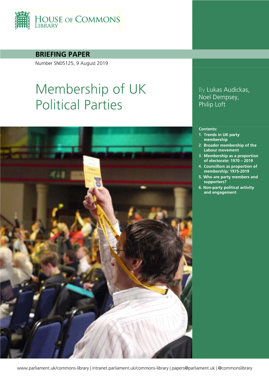 Membership of UK Political Parties