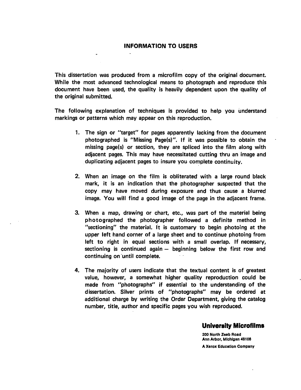 University Microfilms 300 North Zeeb Road Ann Arbor, Michigan 48106 a Xerox Education Company 73-2145