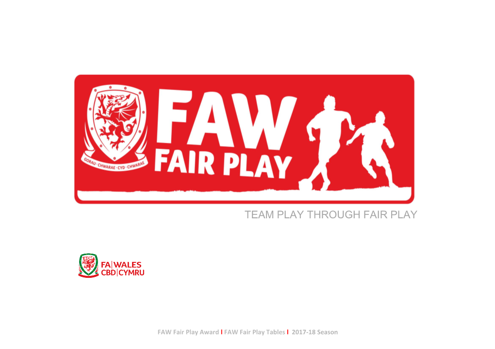 Fair Play Tables L 2017-18 Season Welsh Premier League Welsh Premier Women's League