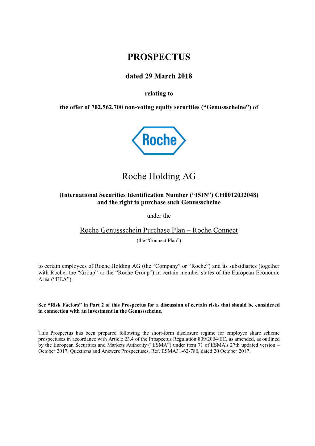 PROSPECTUS Roche Holding AG