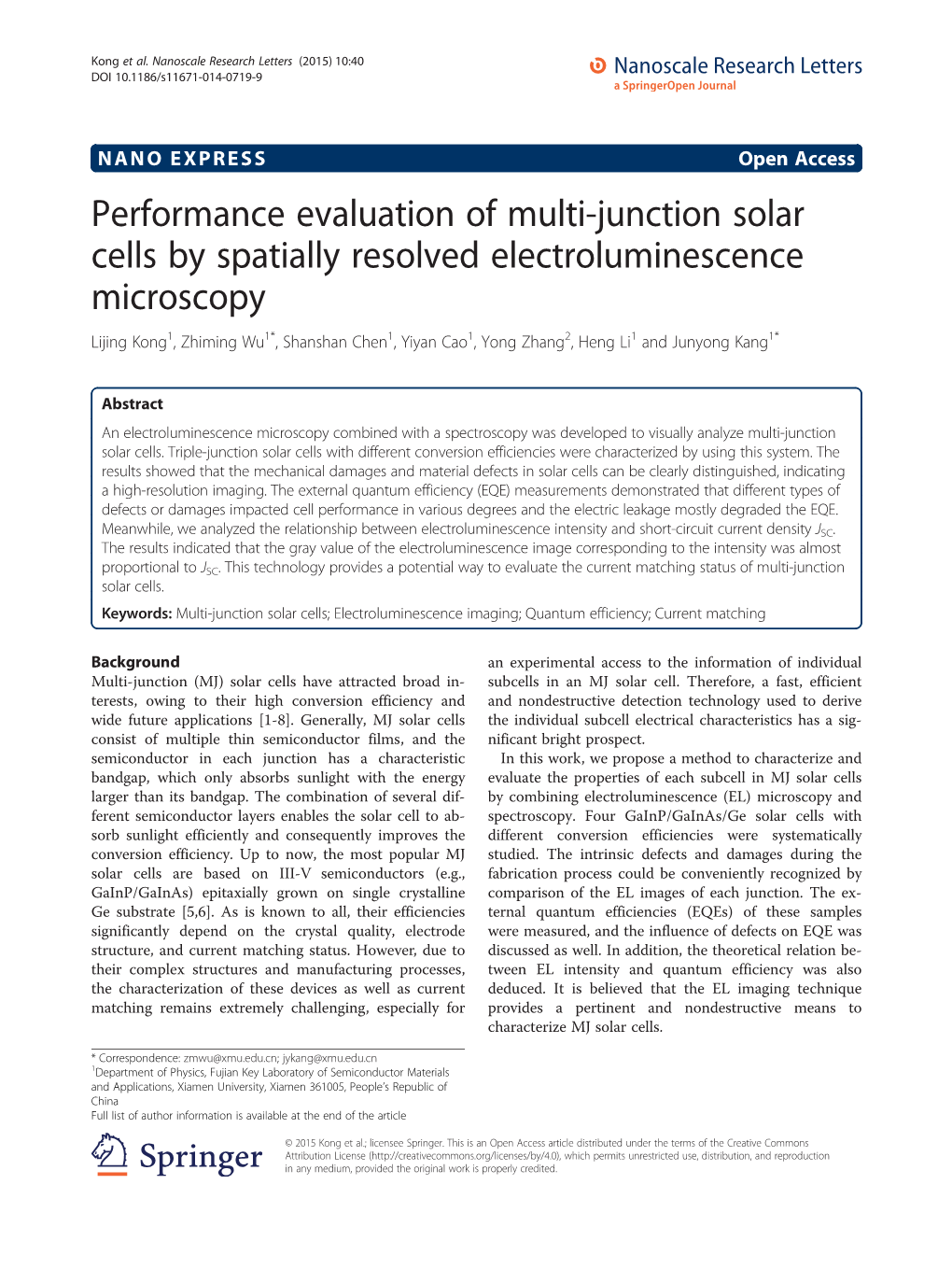 Performance Evaluation of Multi-Junction Solar Cells by Spatially